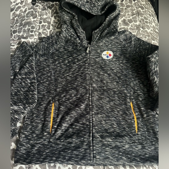Like new! Zip front fleece hoodie NFL Pittsburgh Steelers sz XL - Picture 1 of 8